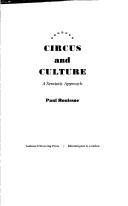 Circus and culture by Paul Bouissac