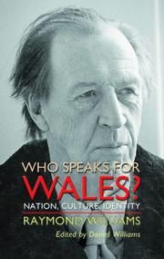 Cover of: Who Speaks for Wales?: Nation, Culture, Identity