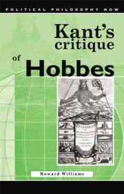 Cover of: Kant's Critique of Hobbes: Sovereignty and Cosmopolitanism (Political Philosophy Now series)