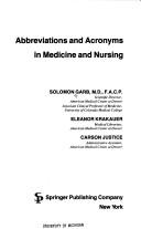 Cover of: Abbreviations and acronyms in medicine and nursing