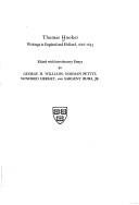 Cover of: Thomas Hooker: writings in England and Holland, 1626-1633