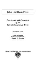 Cover of: Prospectus and specimen of an intended national work by John Hookham Frere