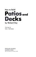 Cover of: How to build patios and decks by Day, Richard