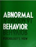 Cover of: Abnormal behavior by Frank B. McMahon