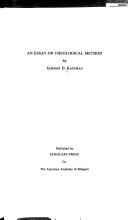 Cover of: An essay on theological method by Gordon D. Kaufman, Gordon D. Kaufman