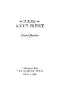 Cover of: Poems about silence