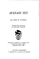 Cover of: Afanasy Fet