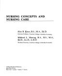 Cover of: Nursing concepts and nursing care