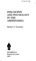 Cover of: Philosophy and psychology in the Abhidharma