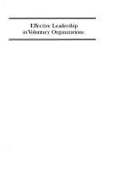 Cover of Effective leadership in voluntary organizations