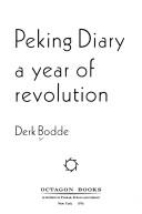 Cover of: Peking diary: a year of revolution