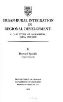 Urban-rural integration in regional development by Howard Spodek