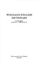 Cover of: Woleaian-English dictionary by Ho-min Sohn
