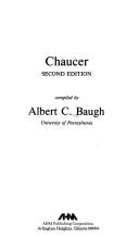 Chaucer by Albert Croll Baugh