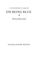 Cover of: On being blue: a philosophical inquiry
