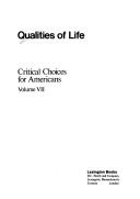 Cover of: Qualities of life. by 