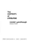 Cover of: The contexts of language