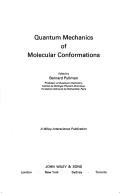 Cover of: Quantum mechanics of molecular conformations