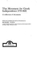 Cover of: The Movement for Greek independence, 1770-1821: a collection of documents