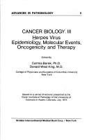 Cover of: Herpes virus: epidemiology, molecular events, oncogenicity, and therapy : based on a series of lectures presented at the Given Institute of Pathology [i.e. Pathobiology] of the University of Colorado in Aspen, Colorado, July 1975