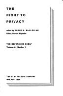 Cover of: The Right to privacy by edited by Grant S. McClellan.