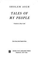 Tales of my people by Asch, Sholem