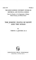 Cover of: The juristic status of Egypt and the Sudan