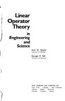 Cover of: Linear operator theory in engineering and science