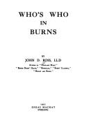 Cover of: Who's who in Burns.