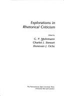 Explorations in rhetorical criticism by G. P. Mohrmann