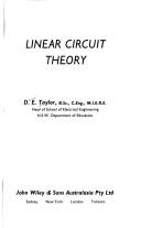 Cover of: Linear circuit theory by Dan E. Taylor