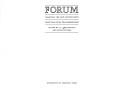 Cover of: Forum: Canadian life and letters, 1920-70 : selections from the Canadian forum