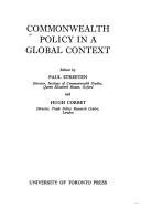 Cover of: Commonwealth policy in a global context