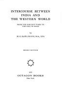 Cover of: Intercourse between India and the Western World: from the earliest times to the fall of Rome