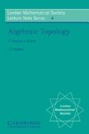 Cover of: Algebraic topology: a student's guide