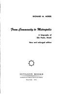 Cover of: From community to metropolis | Richard M. Morse