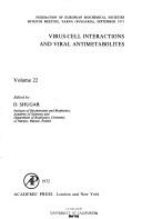 Cover of: Virus-cell interactions and viral antimetabolites: [proceedings of Symposium no. 3 of the] seventh meeting [of the] Federation of European Biochemical Societies, Varna (Bulgaria), September 1971