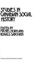 Cover of: Studies in Canadian social history