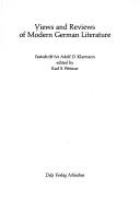 Cover of: Views and reviews of modern German literature: Festschrift for Adolf D. Klarmann