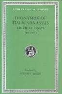 Cover of: The  critical essays in two volumes