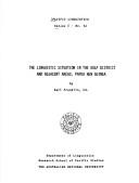 Cover of: The linguistic situation in the Gulf District and adjacent areas, Papua New Guinea by Karl J. Franklin