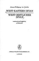 West-Östlicher Divan by Johann Wolfgang von Goethe