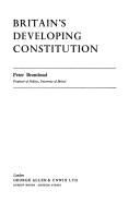 Cover of: Britain's Developing Constitution