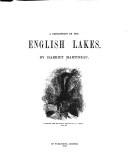 Cover of: A description of the English lakes