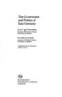 Cover of: government and politics of East Germany