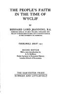 The people's faith in the time of Wyclif by Bernard Lord Manning