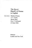 Cover of: The Revels history of drama in English