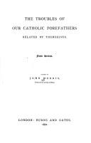 Cover of: The troubles of our Catholic forefathers by Morris, John