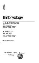 Embryology by Marshall B. L. Craigmyle