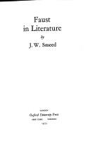 Cover of: Faust in literature